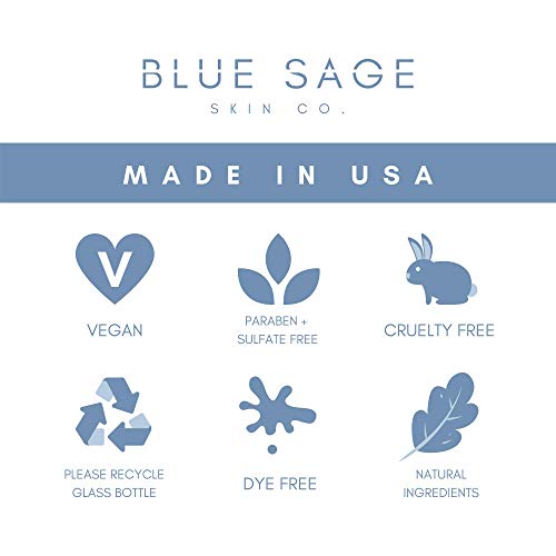 Blue Sage Blue Light + Blemish Defense Daily Facial Moisturizer | Natural Anti Acne and Anti Aging Cream with Turmeric Protects Skin From Harmful Rays Caused by the Sun and Technology