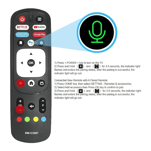Télécommande vocale RM-C3287 avec micro pour TV OLED 65PFL5504/F7 - 3