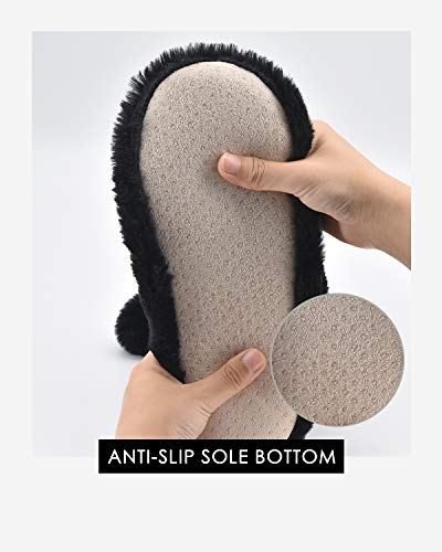 Image of DICUIRD Womens Thick & Warm Slipper Socks with Grippers - Christmas House Slippers
