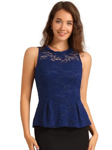 Top dentelle florale col à volants idéal pour vos soirées d'été chic
