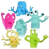 SAFIGLE Kinder Spielzeug 6 Fingerpuppen Dehnbare Fingerpuppen Fidget-Spielzeug Fingermonster Taschenfüller Rollenspiel-Spielzeug Partyartikel Lustiges Spielzeug Für Kinder Zufällige Kinderspielzeug ha