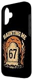 Funny Haunted Numbers 67 Meme Nerd Halloween Math Sarcasm Case for iPhone 16
