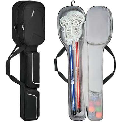 Jaffzora Lacrosse Stick Bag with Shoe Compartment Cover