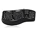 Adesso Tru-Form 150 3-Color Illuminated USB Ergonomic Keyboard AKB-150EB