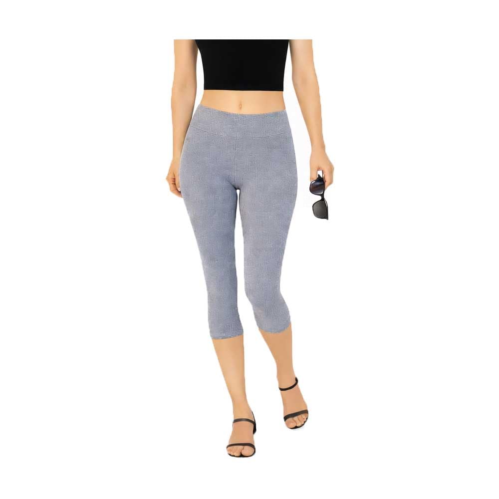 Womens Stretchable Cotton Capri Pants for Women | Suitable for Formal wear & Casual wear For Girls Grey Single Pack-image-29