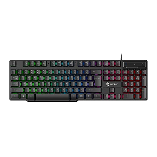 Combo Gamer Starter LED (Teclado+Mouse+Headset+Mousepad) EG51 Evolut