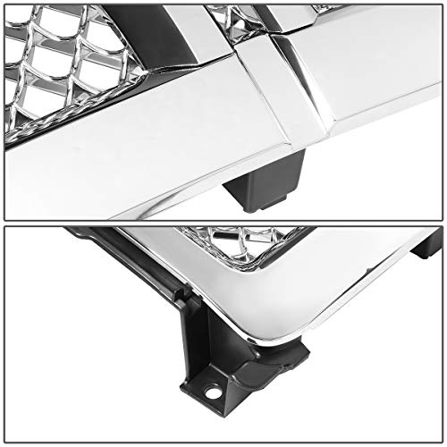 Compatible With Chevy Silverado 1500 Gmt K2Xx Abs Plastic Mesh Style Grille (Chrome) #TOP2