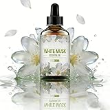Fragancia flores aceite esencial hidratante nutritivo reparación profunda rostro, cuerpo, uñas, cabello pestañas adecuado toda piel refrescantes momentos, masajes(White Musk Essential Oil)