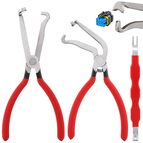 Xiaokeis 3 PCS Electrical Disconnect Pliers for Cars, Electrical Connector Separator Tool and Automotive Electricals Connector Pliers,60 Degree, Electricals Plug Disconnect Plier