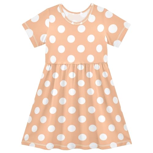 Emelivor Girls Dresses Kids Short Sleeve Sundress