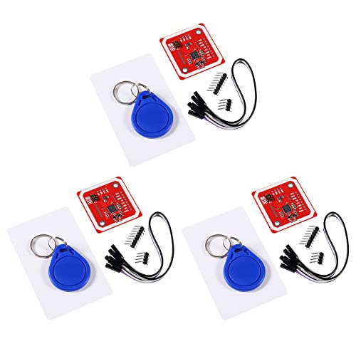 3 Stück PN532 NFC NXP Modul V3 User Kit Near Field Communication Reader Writer Modul Kit I2C SPI HSU mit S50 White Card Key Card für Raspberry Pi DIY Smartphone Cover