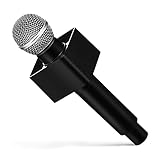 TOYANDONA Kids Microphone Toy, Pretend Microphone Toy Plastic Prop Fake Pretend Play with Flag Station for Kids Karaoke Party Favors Performance Costume