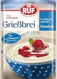 RUF Griessbrei Klassische Art, 2-3 Portionen, fertig in nur 5 Minuten als Dessert, Zwischenmahlzeit oder süße Hauptspeise (Packung mit 5)