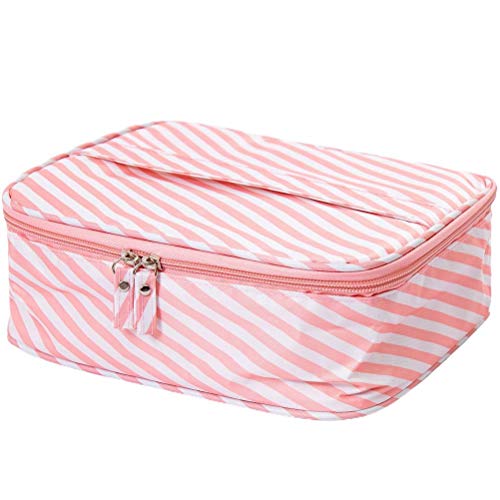 YOISMO Bolsa de Maquillaje de Viaje Bolsa de cosméticos portátil Grande Organizador de Estuches de Maquillaje para Mujeres y niñas (24 * 18 * 9 cm) Cover