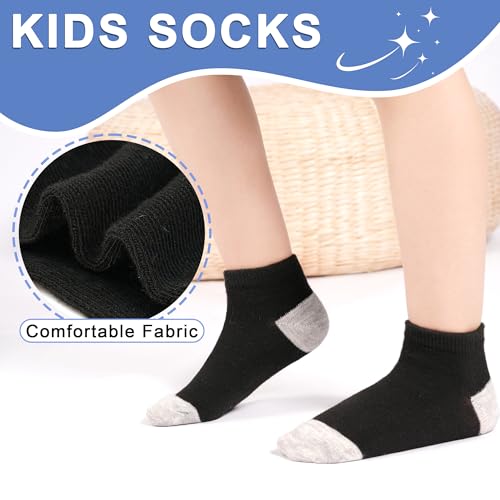 25 Pairs Toddler Kids Socks, Ankle Athletic Low Cut Short Socks for Boys Girls 1-14 Years3