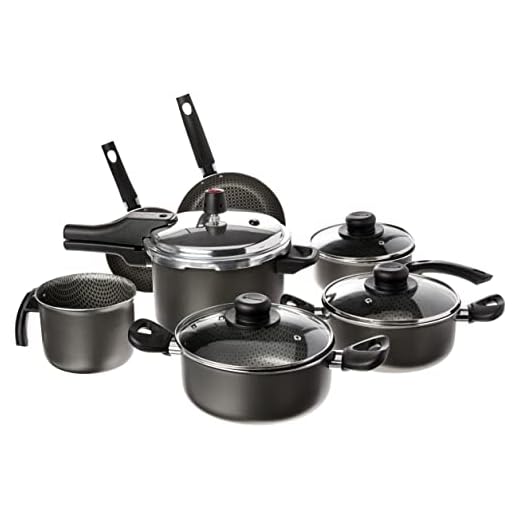 Conjunto 07 Peças Aluminio Antiaderente Linha Gourmet Multiflon, Preto