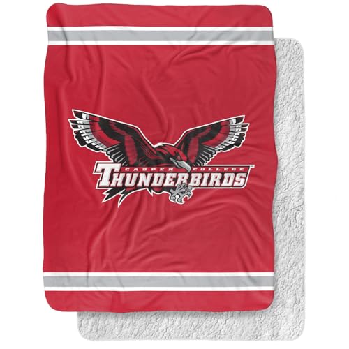 Casper College Blanket, 60"x80" Primary Logo, Silky Touch Sherpa Back Super Soft Throw Blanket