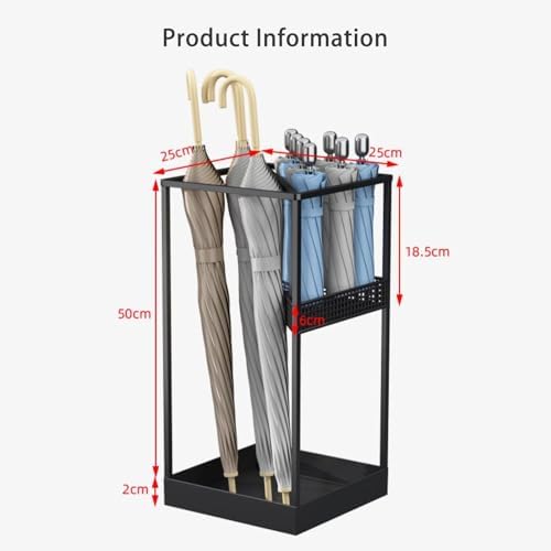 Large Capacity Metal Umbrella Stand Modern Design for Home & Office Indoor Use Square Commercial Umbrella Holder Stylish and Umbrella