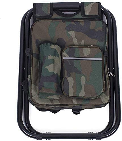 Sedia Da Campeggio Pieghevole 3 In 1 UNISTRENGH - Zaino, Borsa Termica E Sedia, Portatile, Carico Max 150 Kg, Per Pesca, Trekking, Picnic