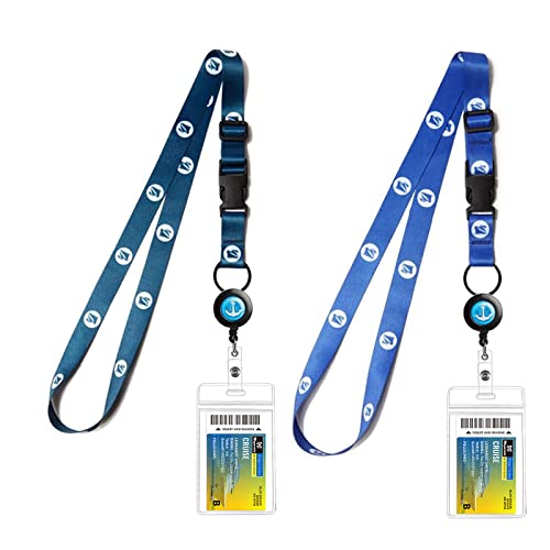 MNGARISTA Cruise Lanyards, Adjustable Lanyard with Retractable Reel, Waterproof ID Badge Holder for All Cruises Ships Key Cards, 2pack