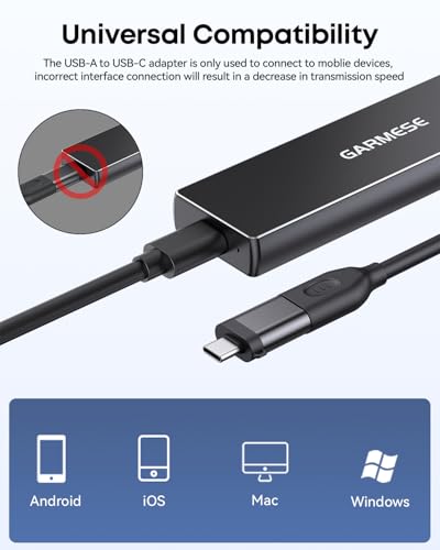 Image of Portable External SSD 1TB, Up to 1000MB /s, USB 3.2 Gen 2 External Solid State Drive, USB-C Storage for PC, Laptop, Mac & Game Console