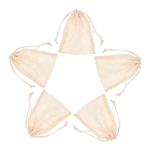 TOVINANNA Cotton Linen Soap Bag Mesh Travel Soap Pouch Reusable Shower Bag Skin Brightening Tool