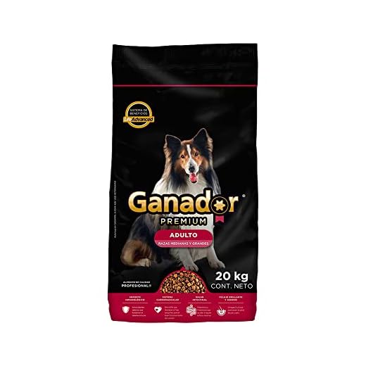 Ganador Premium Alimento para Perros Adultos de Razas Medianas y Grandes [El empaque puede variar] - 1 x 20 kg