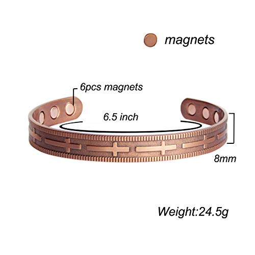 Copper Magnetic Bracelet For Women And Men Copper Adjustable Magnetic Bracelet Copper Bracelet Management Bracelet For Carpal Wrist Pain Relief Pack Of 2 #TOP2