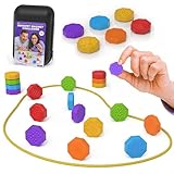 JoyJoyful 20 Stück Magnetisches Schachspie Fidget Toys Erwachsene, Magnetische Chess Sensorik Spielzeug, Magnet Spiel Schachspiel Steine mit Spielseil, Autismus Antistress Spielzeug (Farbe)