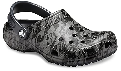 Image of Crocs Unisex Adult Classic Printed Camo Clog, Black, 42 /43