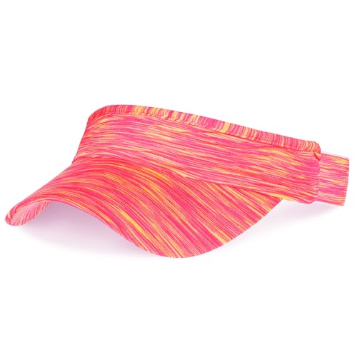 Marrywindix 1 Piece of Pink Sun Visor Hat Stretch Headband Visor Sport Wear Athletic Hat Elastic Cap for Women and Men