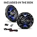 BOSS Audio Systems BE654 Rage Series 6.5 Inch Car Door Speakers – Blue Light Illumination, 300 W, 4 Way, Full Range, Coaxial, Sold in Pairs, bocinas, para, carro