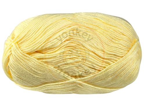 Image of 10-Pack of Yonkey Monkey 500 Grams Yarn - 70% Rayon derived from Bamboo, 30% Cotton - Imported - Milk Yellow 9009