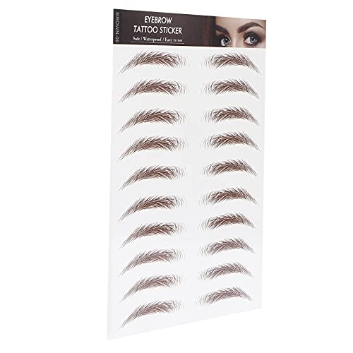 Eyebrow Transfers Stickers for Women & Girls -, Lasting, Peel-Off False Eyebrows in BROWN-06, Makeup Solution for -Looking Brows - Image 4