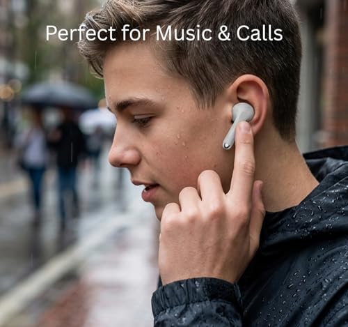Image of Original Wireless Earbuds for Boat Airdopes 212, Bluetooth 5.3, ENx Calling Mic, Gaming Low Latency, Fast ASAP Charging, IPX4 Water Resistant, Rich Bass Sound, Voice Assistant Enabled (White)