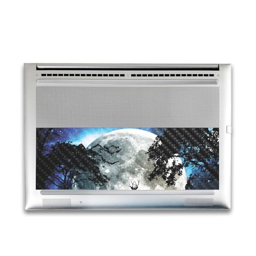 Image of Carbon Fiber Gaming Skin Compatible with HP Envy x360 16 inch (2023) - Moonlight Deer - Premium 3M Vinyl Protective Wrap Decal Cover - Easy to Apply | Crafted in The USA by MightySkins