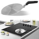 (*^_^*) [Quality Texture] The induction adapter plate is made of stainless steel and super-conductive alloy aluminum. It consists of 3 layers, the top and bottom layers are stainless steel while the middle layer is superconducting alloy aluminum for ...