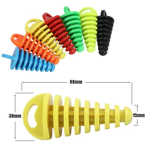 Silenciador redondo para motocicleta con protector de escape contra impactos y agua 3