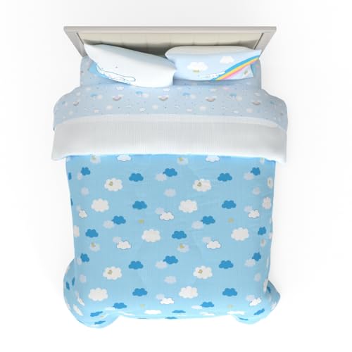 Image of Cinnamoroll Bedding - 5 Piece Queen Size Bed Set - Super Soft Microfiber Comforter and Sheet Set, (Officially Licensed Product) By Franco Collectibles