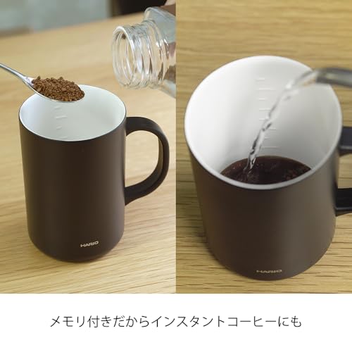 Taza aislante de acero inoxidable HARIO 470 ml negra miniatura 5