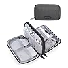 BAGSMART Electronics Organizer Travel Case, Cable Charger Cord Tech Organizer Pouch for Phone Charger Accessories, Black