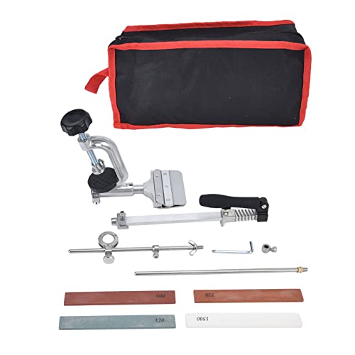 Knife Sharpener Kit,White Corundum Stainless Steel Kitchen Knife Sharpeners with Double Sided Stone Design for Household Restaurants