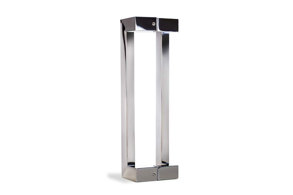 Poignée de porte de douche en verre robuste avec barre échelle push pull en inox argent