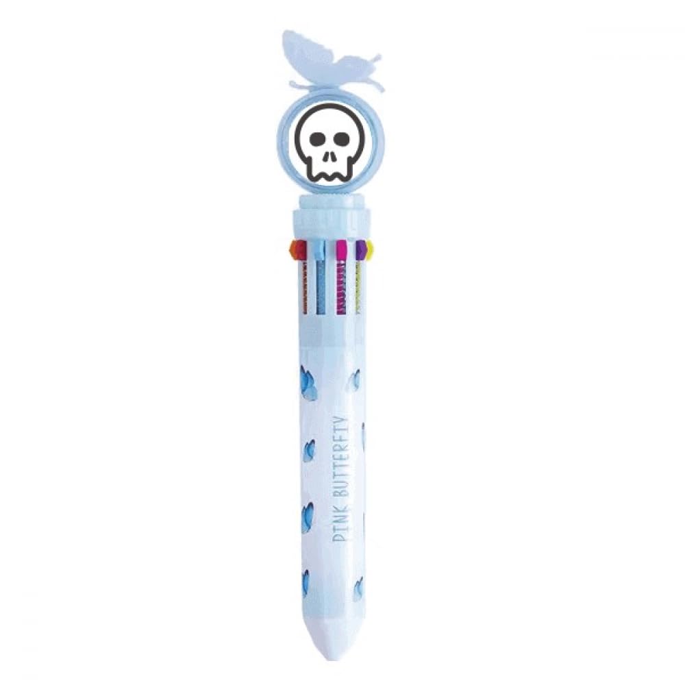 Stylo rétractable multicolore Squelette pour ne plus perdre ses bouchons de stylos à l'école