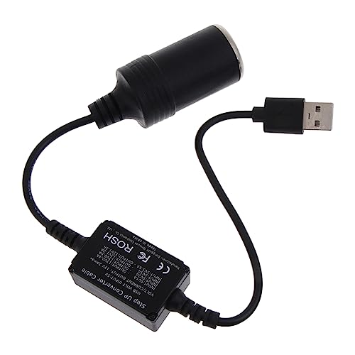 Adaptador USB a 12V HEYXI convertidor de corriente compacto con cable reforzado 4