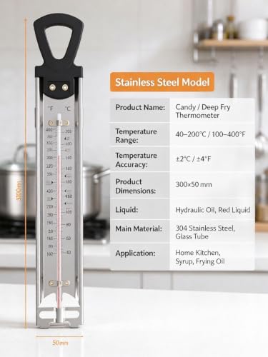 ChayWillow Stainless Steel Clip-on Candy & Deep Fry Thermometer - image 2