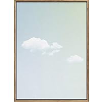 SIGNWIN Framed Canvas Wall Art Green Blue Gradient Sky Nature Clouds Photography Modern Art Contemporary Relax/Calm for Living Room, Bedroom, Office - 16