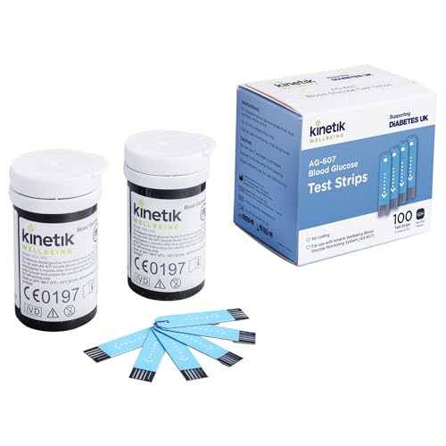 Kinetik Wellbeing Blood Sugar Monitor - Glucometer Kit for Diabetic Home Testing - Monitor Glucose with Precision - Suitable for Pregnancy - Supporting Diabetes UK