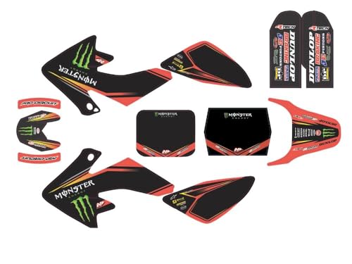Kit déco N'STYLE/MONSTER - Type CRF50 - Rouge - Dirt Bike