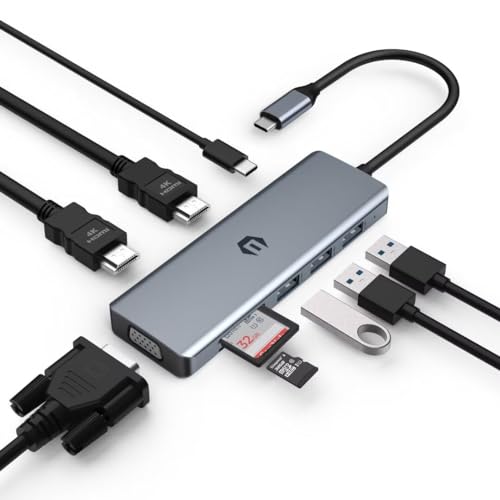 Adaptateur hub USB C double HDMI pour le télétravail sur deux écrans 4K